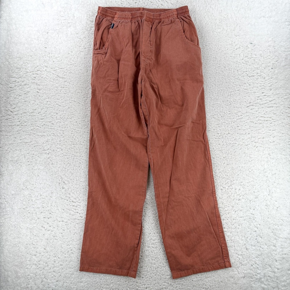 Crazy Shirts Pants Mens XL Brown Relaxed Fit Cotton Twill Elastic Y2K Baggy